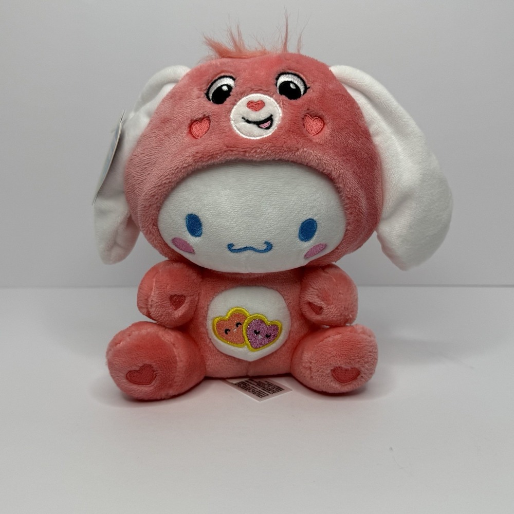 Sanrio Hello Kitty Care Bears Cinnamoroll as Love-a-Lot Bear 8" Plush NWT
